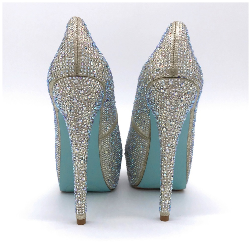 Betsey Johnson Blue Champagne WISH Platform - Picture 4 of 8